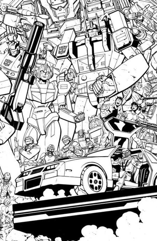 Mask #1 Cover F Tom Reilly Energon Universe Third Anniversary Black & White Connecting Variant | Game Master's Emporium (The New GME)