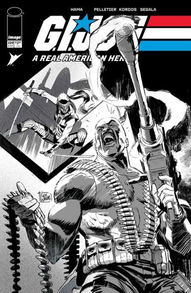 G.I. Joe A Real American Hero #329 Cover B Lee Weeks Black & White Variant | Game Master's Emporium (The New GME)