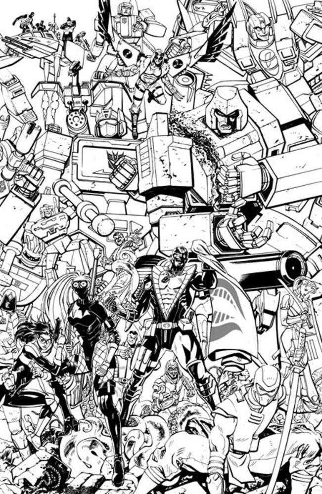 Transformers #33 Cover G Tom Reilly Energon Universe 3rd Anniversary Black & White Variant | Game Master's Emporium (The New GME)