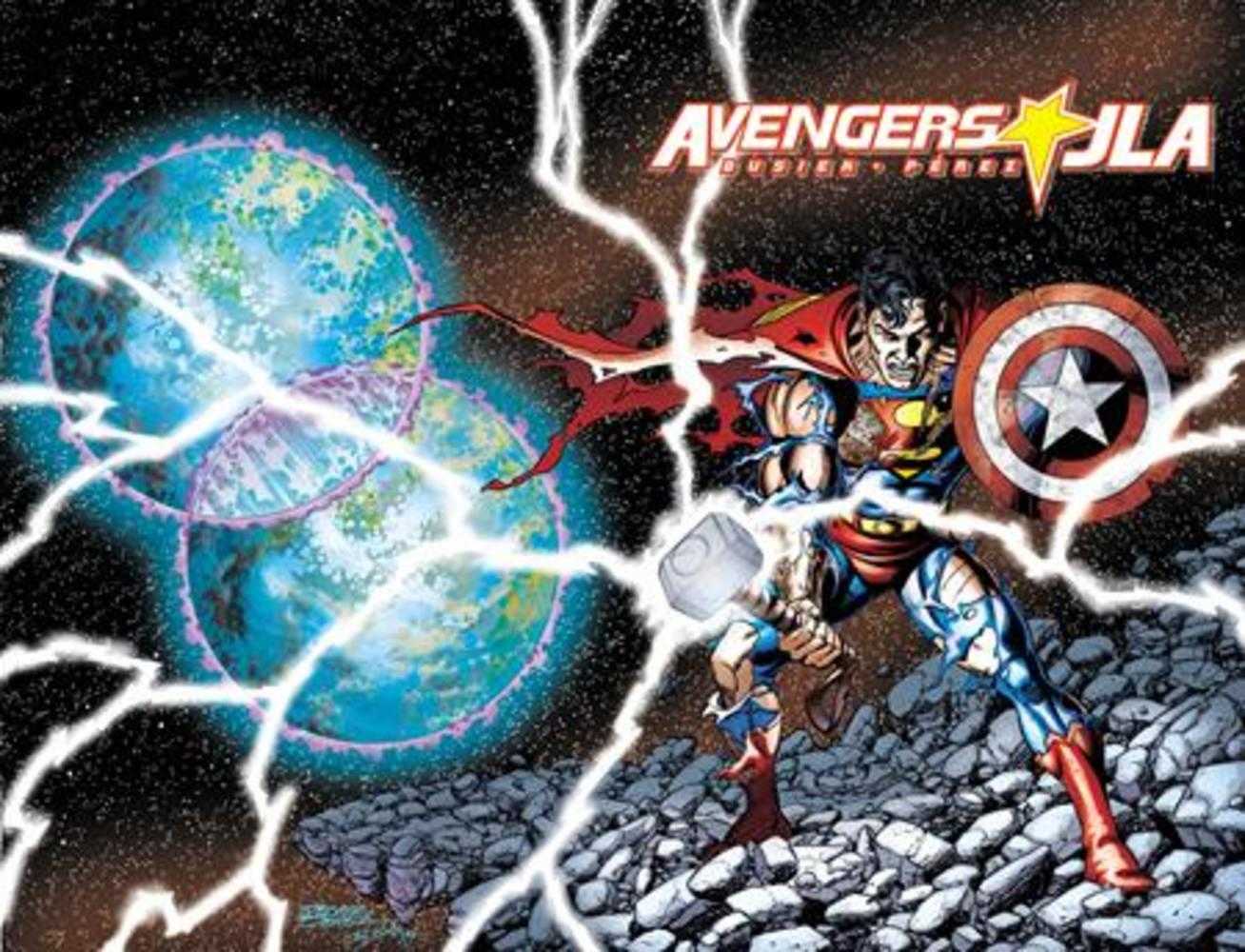 Avengers JLA #4 Facsimile Edition Cover A George Perez Wraparound | Game Master's Emporium (The New GME)