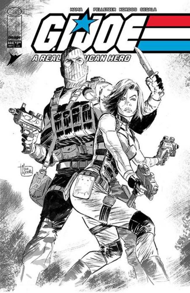 G.I. Joe A Real American Hero #333 Cover B Lee Weeks Black & White Variant | Game Master's Emporium (The New GME)