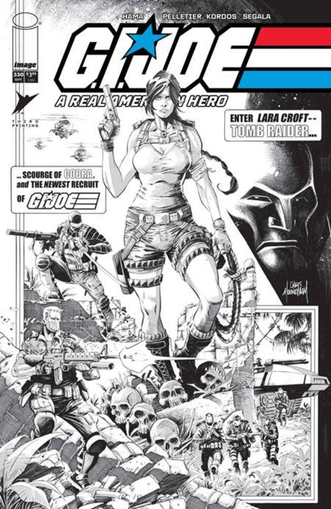 G.I. Joe A Real American Hero #330 3rd Printing Cover B Chris Mooneyham Black & White Variant | Game Master's Emporium (The New GME)