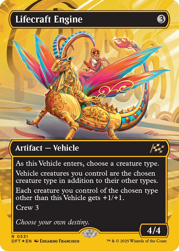 Lifecraft Engine (Borderless) (First-Place Foil) [Aetherdrift] | Game Master's Emporium (The New GME)