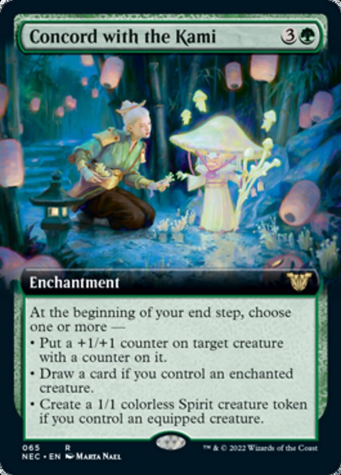 Concord with the Kami (Extended Art) [Kamigawa: Neon Dynasty Commander] | Game Master's Emporium (The New GME)