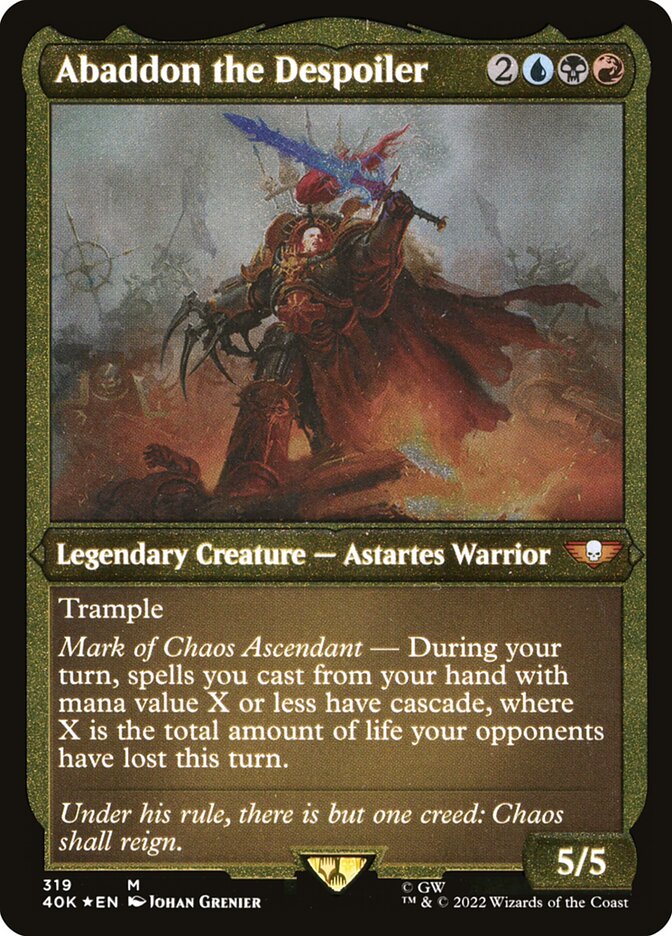 Abaddon the Despoiler (Display Commander) (Etched Foil) [Warhammer 40,000] | Game Master's Emporium (The New GME)