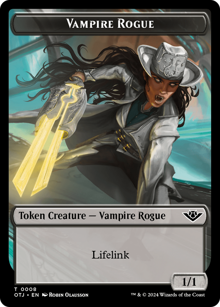 Vampire Rogue // Plot Double-Sided Token [Outlaws of Thunder Junction Tokens] | Game Master's Emporium (The New GME)