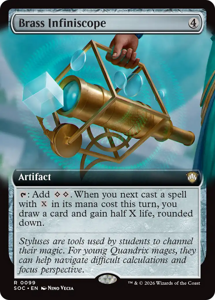 Brass Infiniscope (Extended Art) [Secrets of Strixhaven Commander] | Game Master's Emporium (The New GME)
