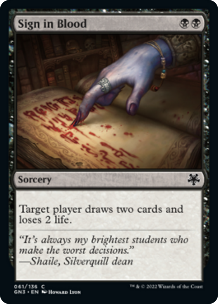 Sign in Blood [Game Night: Free-for-All] | Game Master's Emporium (The New GME)