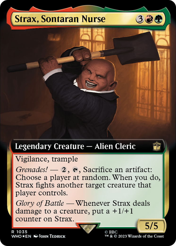 Strax, Sontaran Nurse (Extended Art) (Surge Foil) [Doctor Who] | Game Master's Emporium (The New GME)