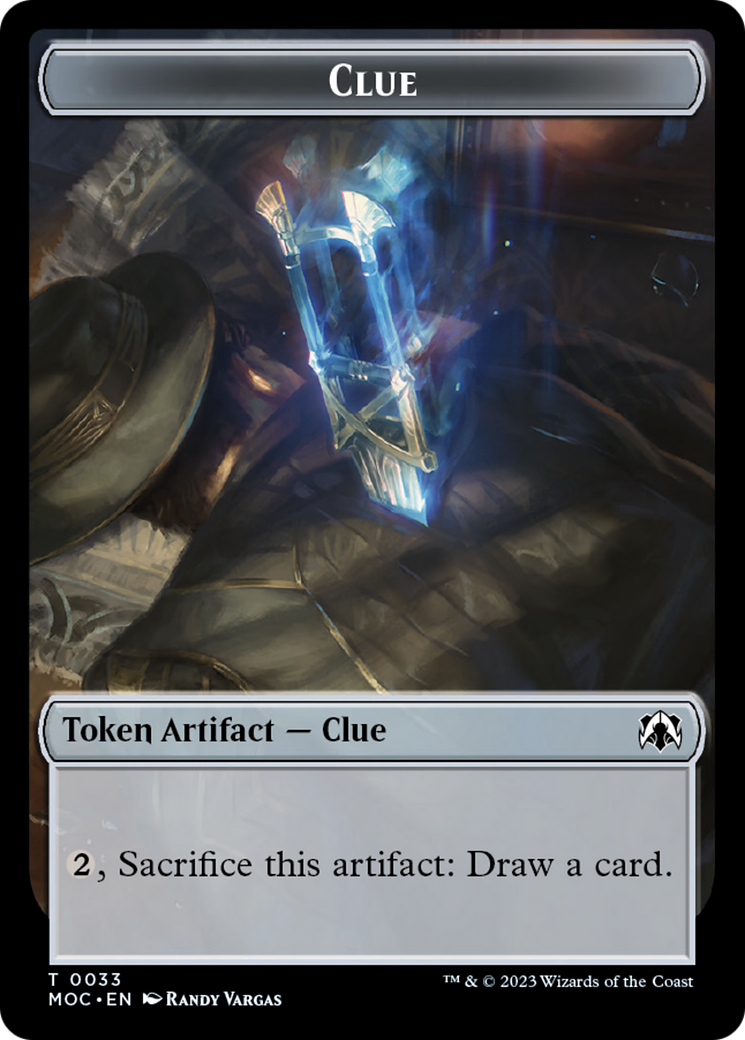 Golem // Clue Double-Sided Token [March of the Machine Commander Tokens] | Game Master's Emporium (The New GME)