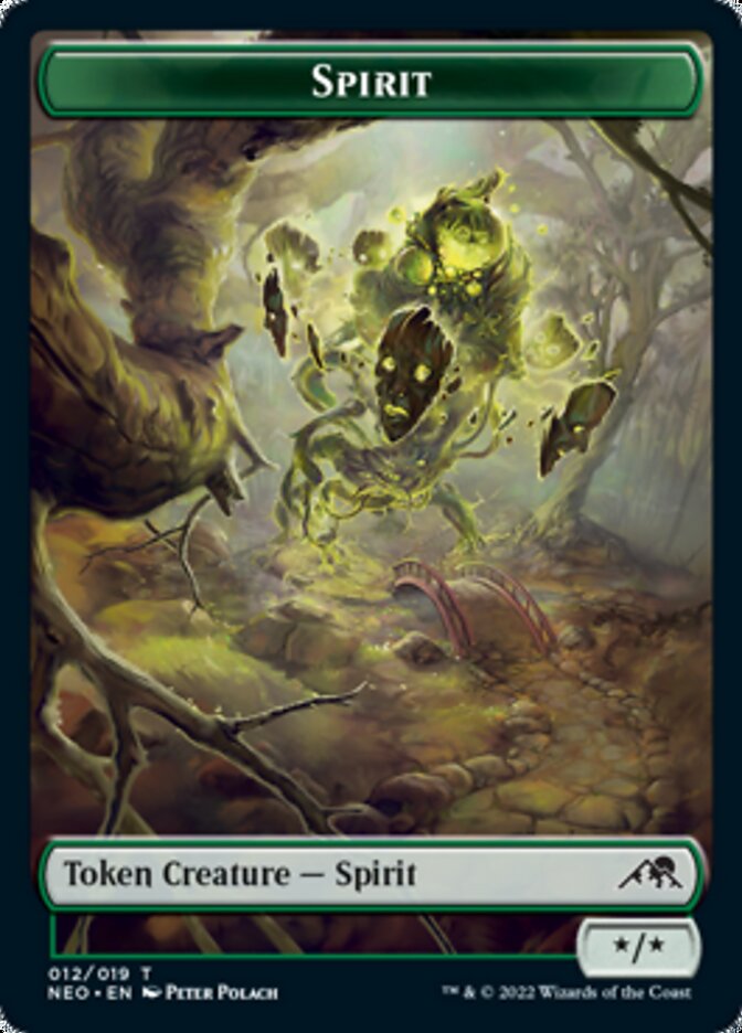 Samurai // Spirit (012) Double-Sided Token [Kamigawa: Neon Dynasty Tokens] | Game Master's Emporium (The New GME)
