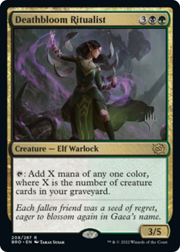 Deathbloom Ritualist (Promo Pack) [The Brothers' War Promos] | Game Master's Emporium (The New GME)