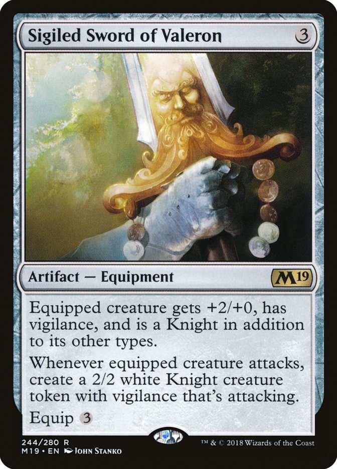 Sigiled Sword of Valeron [Core Set 2019] | Game Master's Emporium (The New GME)