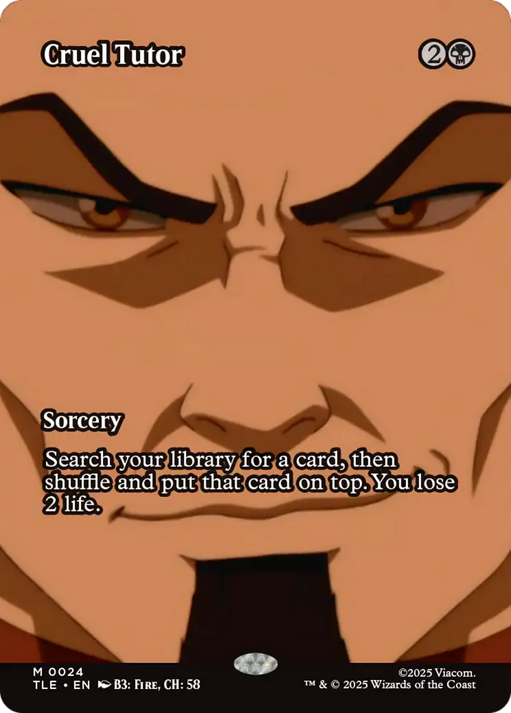 Cruel Tutor (Borderless) [Avatar: The Last Airbender: Eternal-Legal] | Game Master's Emporium (The New GME)