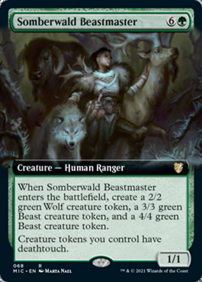 Somberwald Beastmaster (Extended Art) [Innistrad: Midnight Hunt Commander] | Game Master's Emporium (The New GME)