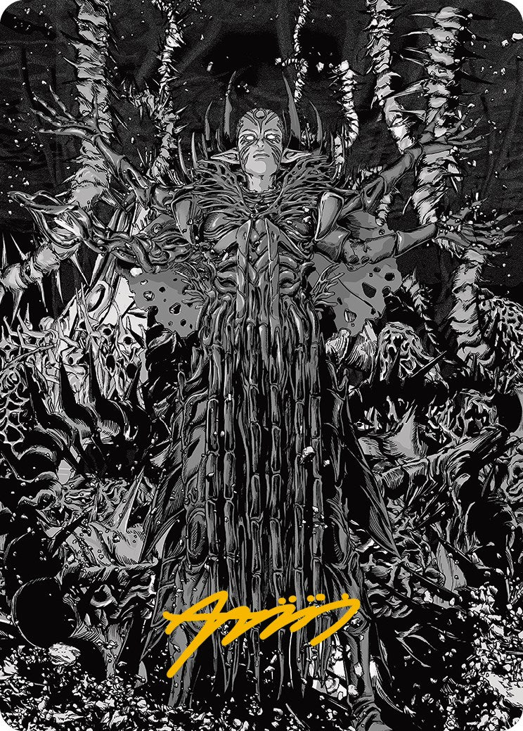 Nissa, Ascended Animist Art Card (Gold-Stamped Signature) [Phyrexia: All Will Be One Art Series] | Game Master's Emporium (The New GME)