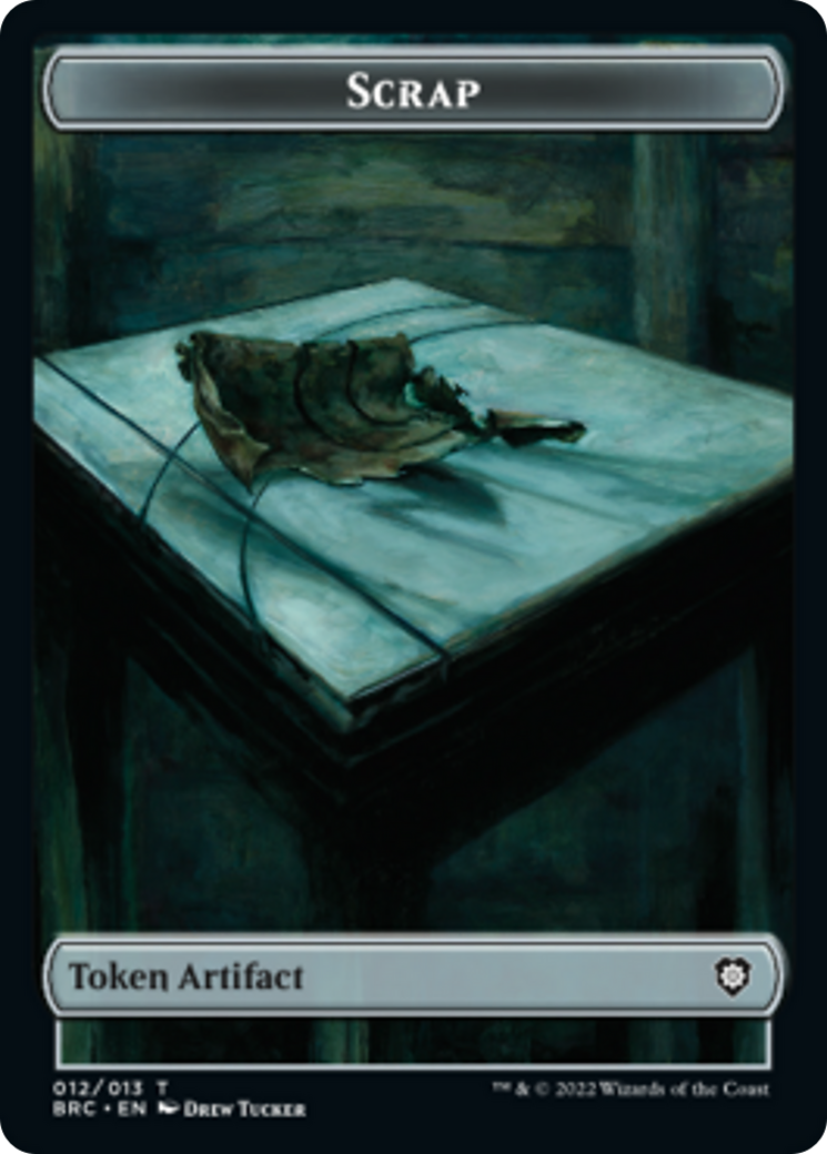 Scrap // Phyrexian Myr Double-Sided Token [The Brothers' War Commander Tokens] | Game Master's Emporium (The New GME)