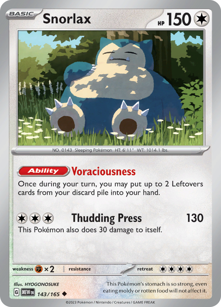 Snorlax (143/165) [Scarlet & Violet 151] | Game Master's Emporium (The New GME)