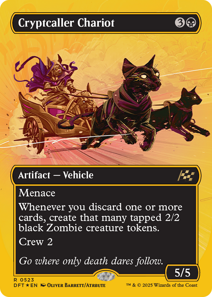 Cryptcaller Chariot (Borderless) (First-Place Foil) [Aetherdrift] | Game Master's Emporium (The New GME)