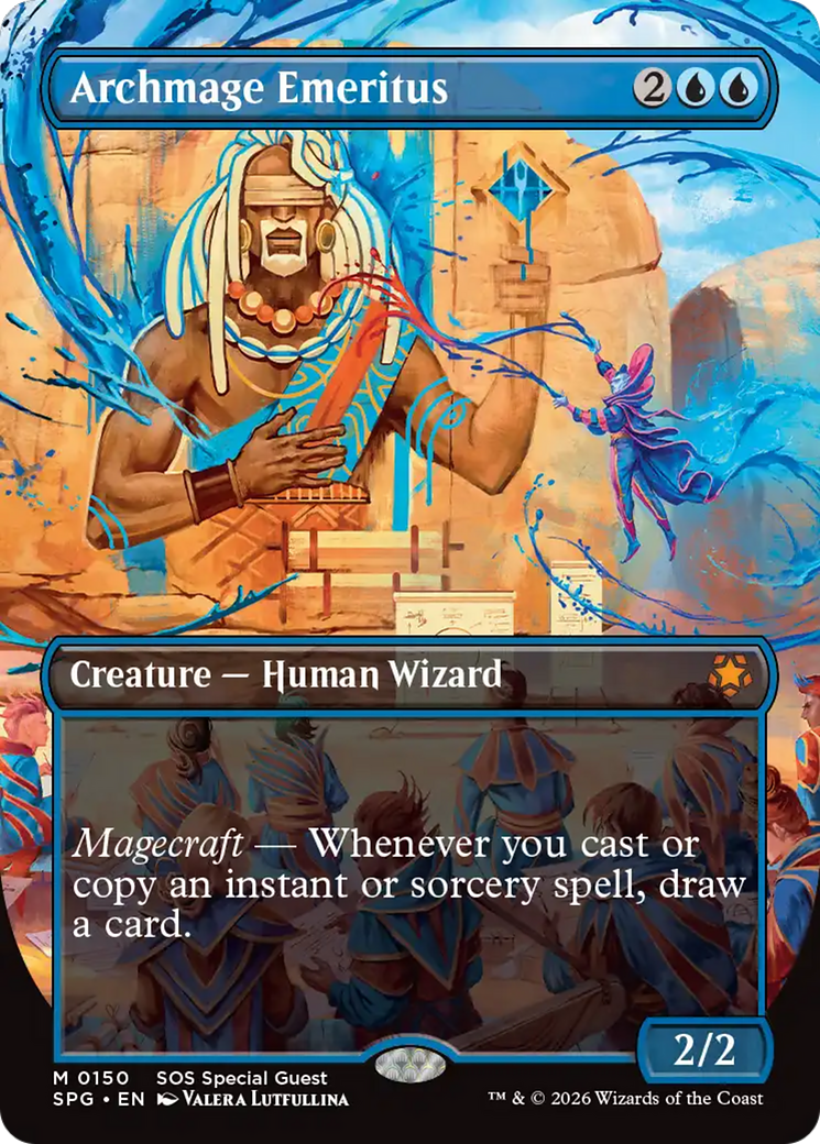 Archmage Emeritus (Borderless) [Secrets of Strixhaven Special Guests] | Game Master's Emporium (The New GME)