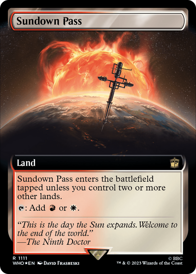 Sundown Pass (Extended Art) (Surge Foil) [Doctor Who] | Game Master's Emporium (The New GME)