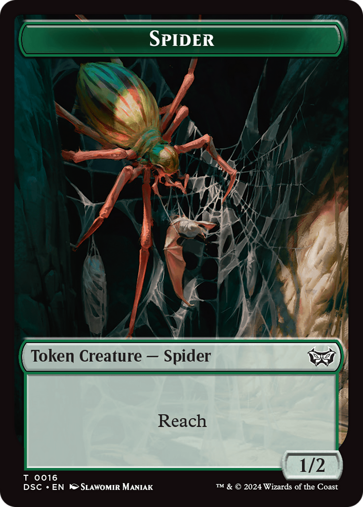 Insect (0012) // Spider Double-Sided Token [Duskmourn: House of Horror Commander Tokens] | Game Master's Emporium (The New GME)