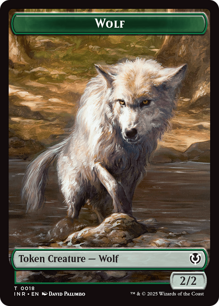 Wolf (0018) // Emblem - Arlinn, Embraces by the Moon Double-Sided Token [Innistrad Remastered Tokens] | Game Master's Emporium (The New GME)