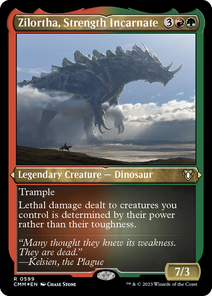 Zilortha, Strength Incarnate (Foil Etched) [Commander Masters] | Game Master's Emporium (The New GME)