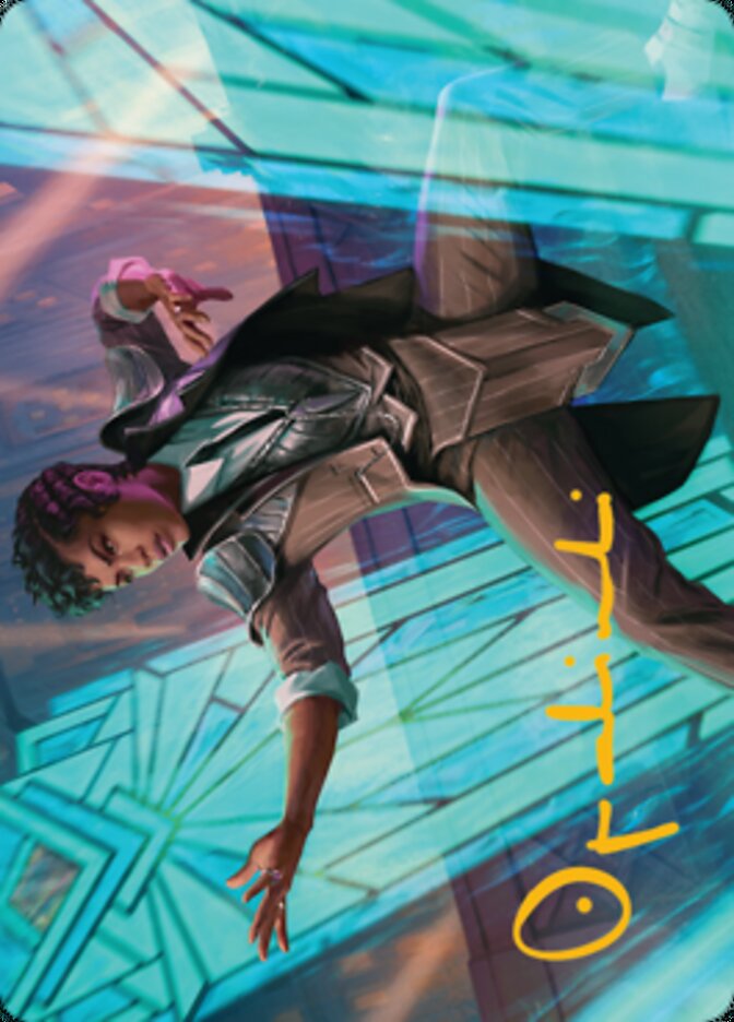 Dapper Shieldmate Art Card (Gold-Stamped Signature) [Streets of New Capenna Art Series] | Game Master's Emporium (The New GME)