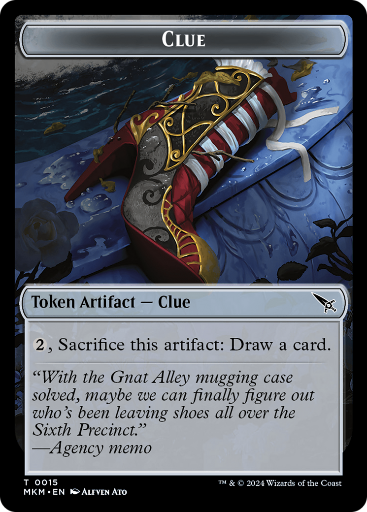 Clue (0015) // A 0042 Double-Sided Token [Murders at Karlov Manor Tokens] | Game Master's Emporium (The New GME)