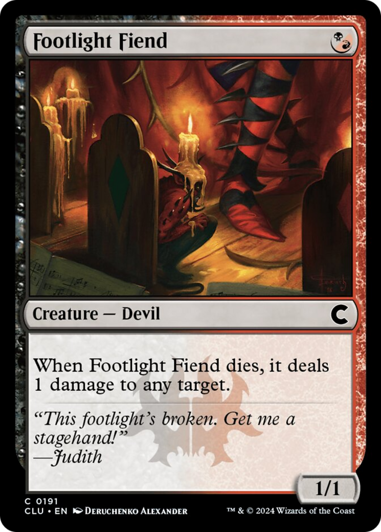 Footlight Fiend [Ravnica: Clue Edition] | Game Master's Emporium (The New GME)