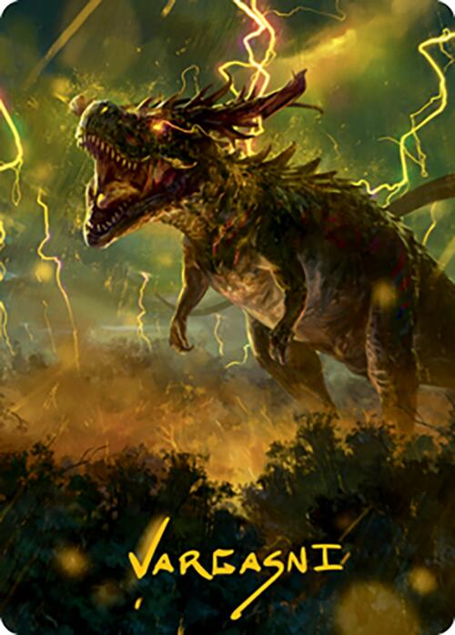 Thrasta, Tempest's Roar Art Card (42) (Gold-Stamped Signature) [Modern Horizons 2 Art Series] | Game Master's Emporium (The New GME)