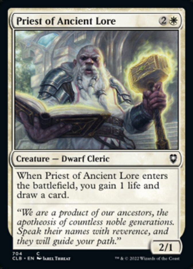 Priest of Ancient Lore [Commander Legends: Battle for Baldur's Gate] | Game Master's Emporium (The New GME)