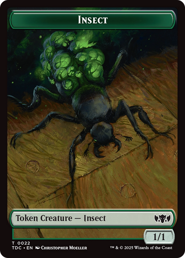 Insect (0022) // Plant Double-Sided Token [Tarkir: Dragonstorm Commander Tokens] | Game Master's Emporium (The New GME)