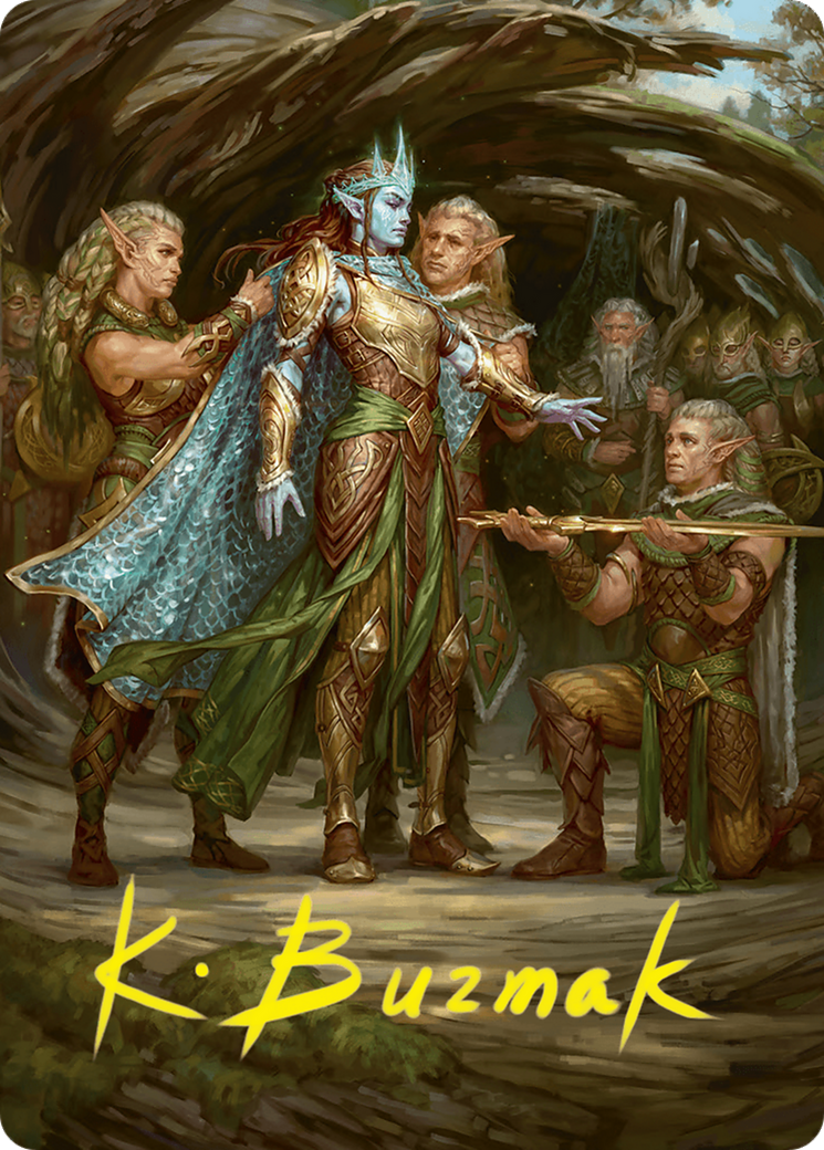 Lathril, Blade of the Elves Art Card (48/54) (Gold-Stamped Signature) [Foundations Art Series] | Game Master's Emporium (The New GME)