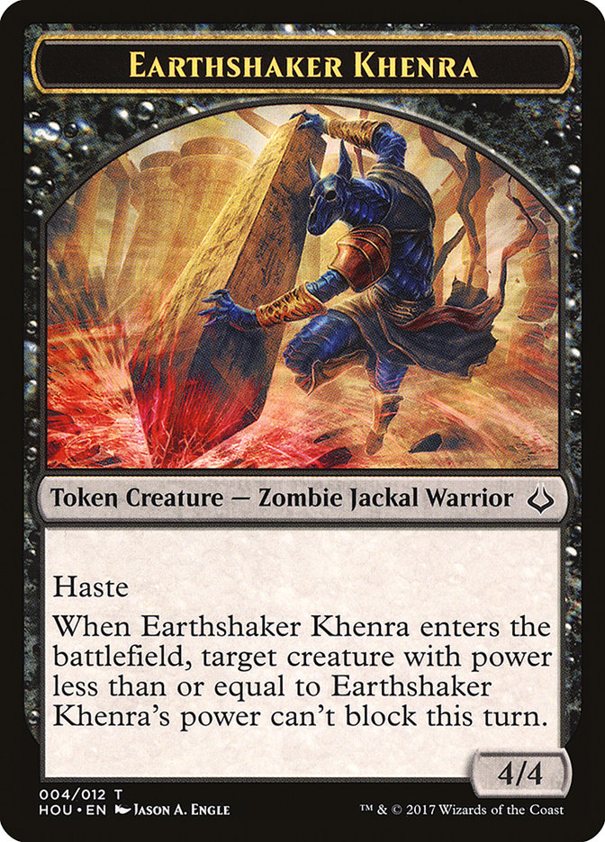 Earthshaker Khenra Token [Hour of Devastation Tokens] | Game Master's Emporium (The New GME)