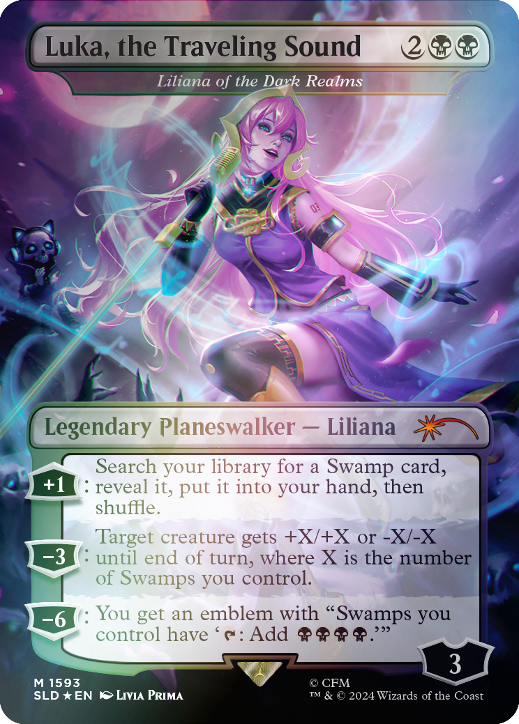 Luka, the Traveling Sound - Liliana of the Dark Realms (Rainbow Foil) [Secret Lair Drop Series] | Game Master's Emporium (The New GME)