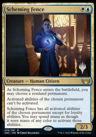 Scheming Fence (Promo Pack) [Streets of New Capenna Promos] | Game Master's Emporium (The New GME)
