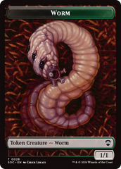 Eldrazi Spawn // Worm Double-Sided Token [Secrets of Strixhaven Commander Tokens] | Game Master's Emporium (The New GME)
