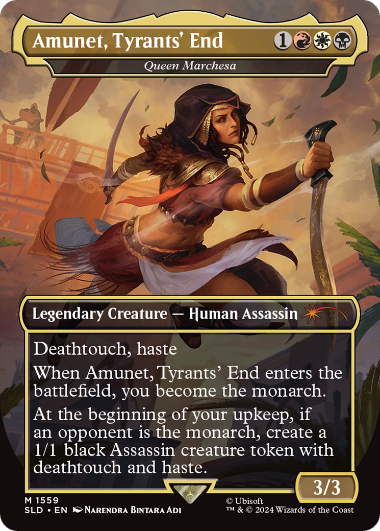 Amunet, Tyrants' End - Queen Marchesa (Rainbow Foil) [Secret Lair Drop Series] | Game Master's Emporium (The New GME)