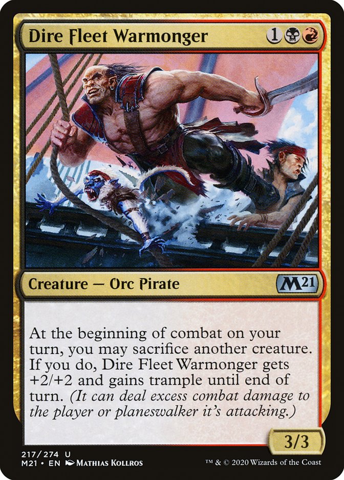 Dire Fleet Warmonger [Core Set 2021] | Game Master's Emporium (The New GME)