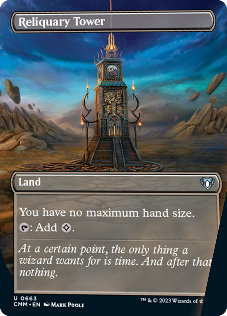 Reliquary Tower (Borderless Alternate Art) [Commander Masters] | Game Master's Emporium (The New GME)