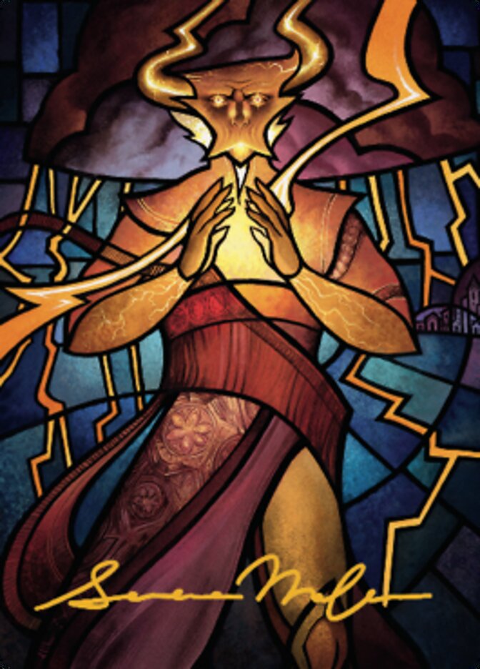 Najal, the Storm Runner Art Card (Gold-Stamped Signature) [Dominaria United Art Series] | Game Master's Emporium (The New GME)