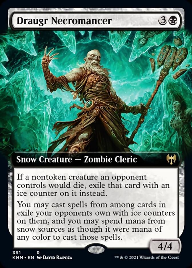Draugr Necromancer (Extended Art) [Kaldheim] | Game Master's Emporium (The New GME)