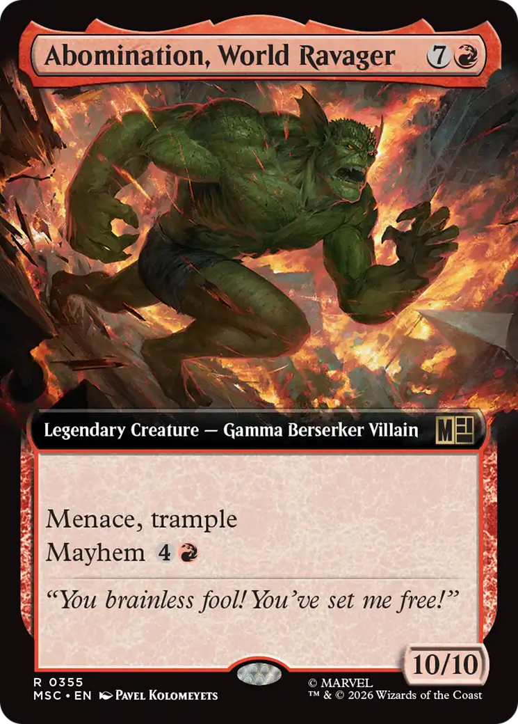 Abomination, World Ravager (Extended Art) [Marvel Super Heroes Commander] | Game Master's Emporium (The New GME)