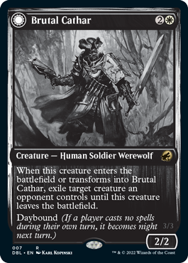 Brutal Cathar // Moonrage Brute [Innistrad: Double Feature] | Game Master's Emporium (The New GME)