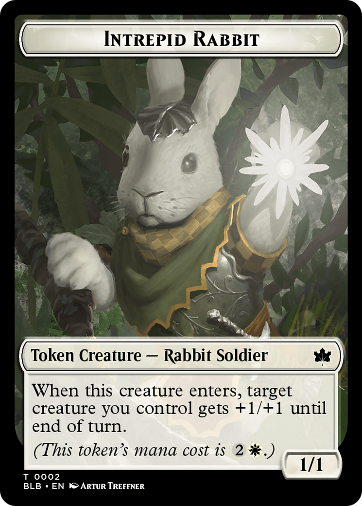 Intrepid Rabbit Token [Bloomburrow Tokens] | Game Master's Emporium (The New GME)