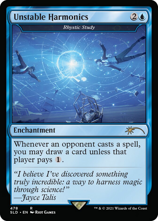 Rhystic Study - Unstable Harmonics [Secret Lair Drop Series] | Game Master's Emporium (The New GME)