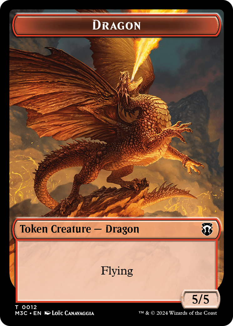 Shapeshifter (0008) (Ripple Foil) // Dragon Double-Sided Token [Modern Horizons 3 Commander Tokens] | Game Master's Emporium (The New GME)