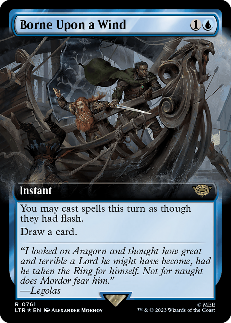Borne Upon a Wind (Extended Art) (Surge Foil) [The Lord of the Rings: Tales of Middle-Earth] | Game Master's Emporium (The New GME)